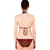Yellow, Orange & Red Print Bikini Set
