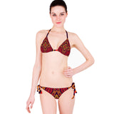 Yellow, Orange & Red Print Bikini Set
