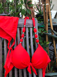 Beach Babe Push Up Halter Bikini Set