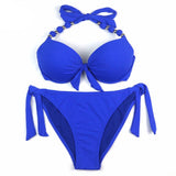 Beach Babe Push Up Halter Bikini Set