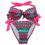Beach Babe Push Up Halter Bikini Set