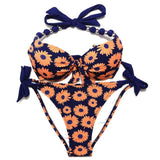 Beach Babe Push Up Halter Bikini Set