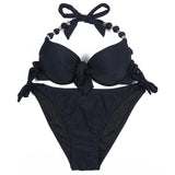 Beach Babe Push Up Halter Bikini Set