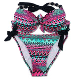 Beach Babe Push Up Halter Bikini Set