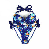 Beach Babe Push Up Halter Bikini Set