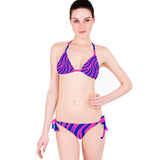 Pink & Blue Tiger Print Bikini Set