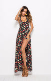 Reaching New Heights Floral Romper Maxi Dress