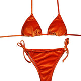 Sunny Day Velvet Thong Bikini Set