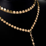 Golden Trail Sequins Choker Necklace