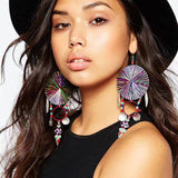 Dare To Be Different Tassel Coin Long Fringed Statement Earrings