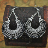 Happiness Vintage Silver Rope Wrap Earrings